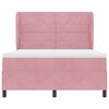 vidaXL Boxspringbett mit Matratze mit Kopfteil Rosa 190 x 140 cm Samt