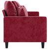 vidaXL 3-Sitzer-Sofa Weinrot 210 cm Samt