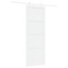 vidaXL Schiebet&uuml;r 78 x 211 cm Holzwerkstoff Wei&szlig;