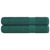 vidaXL Saunat&uuml;cher 2 Stk. FROGN Gr&uuml;n 80x200 cm 100 % Baumwolle