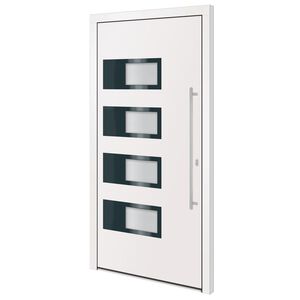vidaXL Haust&uuml;r Wei&szlig; 100x200 cm Aluminium und PVC