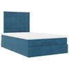 vidaXL Ottoman-Bett mit Matratzen & LEDs Dunkelblau 120x190 cm Samt