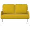 vidaXL Sofas mit Kissen 110cm Gelb Sperrholz
