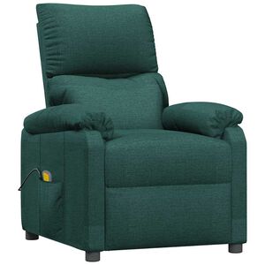 vidaXL Massagesessel Dunkelgr&uuml;n Stoff