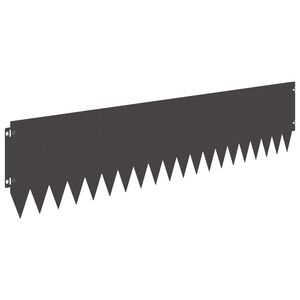 vidaXL Rasenkante 10 stk. 103 x 25 cm Stahl Schwarz