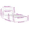 vidaXL Bettgestell "Viana" ohne Matratze Cappuccino-Braun 100x200 cm Kunstleder