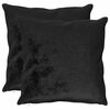 vidaXL Kissenbezug 2 pcs HEERLEN Schwarz 65 x 65 cm Flanell
