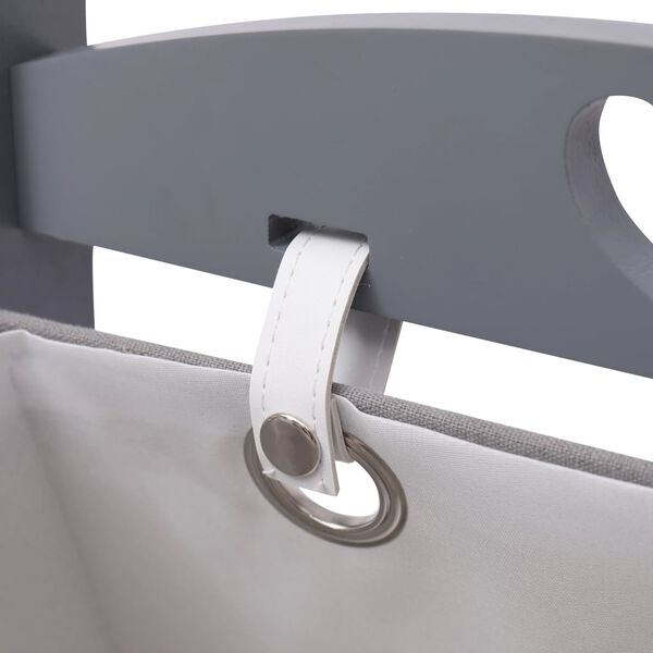 vidaXL 4-stufiges Korbregal Dunkelgrau 35 x 35 x 125 cm Holz