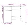 vidaXL Schreibtisch Hochglanz-Weiß 100x50x75 cm Holzwerkstoff