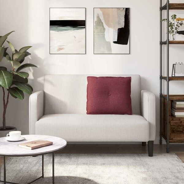 vidaXL R&uuml;ckenkissen Weinrot 60 x 19 x 50 cm Stoff