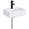vidaXL Waschbecken mit Wasserhahn und Abfluss Matt Schwarz