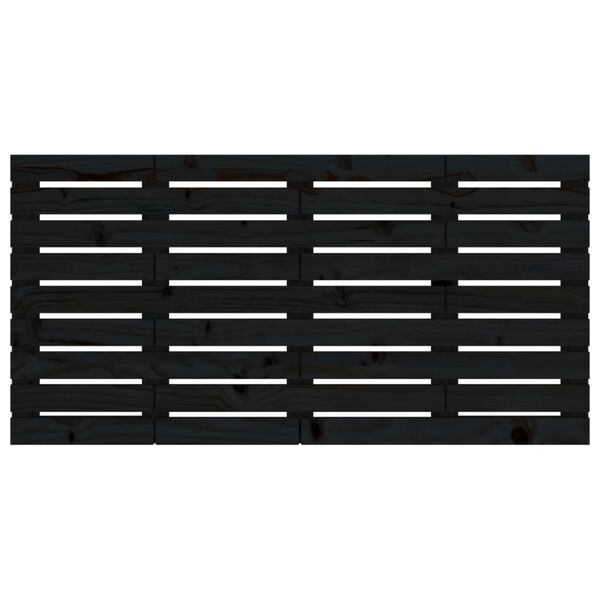 vidaXL Wand-Kopfteil Schwarz 156x3x63 cm Massivholz Kiefer