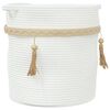vidaXL Aufbewahrungskorb Wei&szlig; &Oslash;38x36 cm Baumwolle