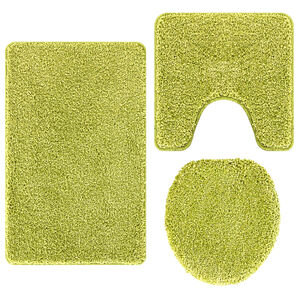 vidaXL Anti-Rutsch Badematten-Set 3 stk. Gr&uuml;n 50 x 80 cm PP