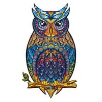 UNIDRAGON 186-tlg. Holzpuzzle Charming Owl Medium 21x35 cm