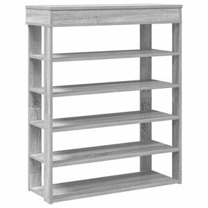 vidaXL Schuhregal Grau Sonoma 80x30x98 cm Holzwerkstoff