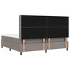 vidaXL LED Boxspringbett mit Matratze Taupe 200 x 200 cm Stoff