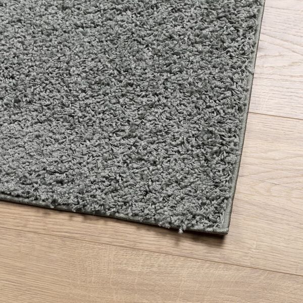 vidaXL Teppich Shaggy Hochflor Modern Grün 140x200 cm