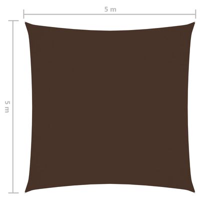 vidaXL Sonnensegel Oxford-Gewebe Quadratisch 5x5 m Braun
