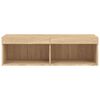 vidaXL TV-Schrank mit LED-Leuchten Sonoma-Eiche 100x30x30 cm