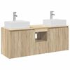 vidaXL Badezimmerschrank-Set 3 stk. Sonoma-Eiche 49,5 x 41 x 62,5 cm