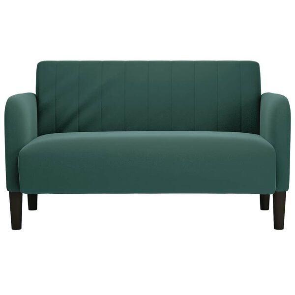 vidaXL Zweisitzer-Sofa Dunkelgr&uuml;n 109 cm Samt