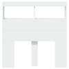 vidaXL LED-Kopfteil mit Ablagen Weiß 100x17x102 cm