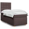 vidaXL Boxspringbett mit Matratze Dunkelbraun 80x200 cm Stoff