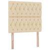 vidaXL Aufbewahrungsbett mit Matratze Creme 90 x 190 cm Polyester