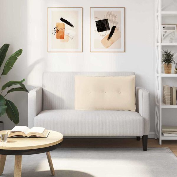 vidaXL R&uuml;ckenkissen Beige 80 x 50 cm Mikrofaserstoff