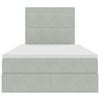vidaXL Aufbewahrungsbett mit Matratze Hellgrau 120 x 190 cm Samt