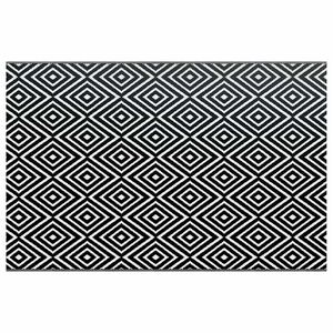 vidaXL Outdoor-Teppich ARAKIL Wei&szlig; und Schwarz 190x290 cm PP