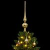 vidaXL K&uuml;nstlicher Weihnachtsbaum Klappbar 150 LEDs & Kugeln 120 cm