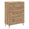 vidaXL Schubladenschrank 66 x 34,5 x 90 cm Holzwerkstoff Artisan-Eiche