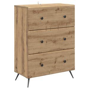 vidaXL Schubladenschrank 66 x 34,5 x 90 cm Holzwerkstoff Artisan-Eiche