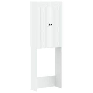 vidaXL Toilettenschrank ALKMAAR Wei&szlig; 66 x 25,5 x 190 cm Holzwerkstoff