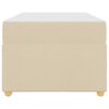 vidaXL Bettrahmen mit Matratze Creme 80 x 200 cm Stoff