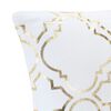 vidaXL Kissen 2 Stk. Foliendruck Weiß und Golden 40 x 40 cm Baumwolle