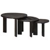 vidaXL Nesting-Couchtische 3 pcs Wei&szlig; Massivholz Mango