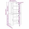 vidaXL Highboard 2 pcs Altholz Holzwerkstoff