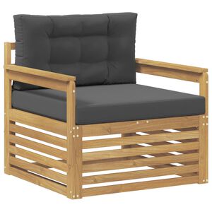 vidaXL Outdoor-Sofa Polyester Wei&szlig; und Anthrazit