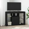 vidaXL Eck-LED-TV-Schrank Schwarz 100x40x68cm Holzwerkstoff