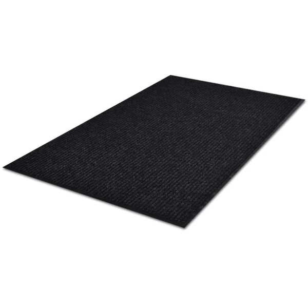 Schwarze PVC T&uuml;rmatte 90 x 120 cm