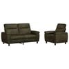 vidaXL Sofa-Set 2 pcs Olivegr&uuml;n Kunstwildleder