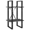 vidaXL B&uuml;cherregal 2 B&ouml;den Grau 40x30x70 cm Massivholz Kiefer