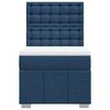 vidaXL Boxspringbett mit Matratze Blau 90x190 cm Stoff