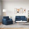 vidaXL Sofa 2 pcs Blau 144 x 80 x 85 cm Stoff