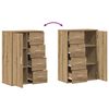 vidaXL Sideboard 2 pcs Artisan-Eiche 60 x 31 x 84 cm Holzwerkstoff