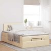 vidaXL Ottoman-Bett mit Matratze Creme 120x190 cm Stoff