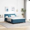 vidaXL Boxspringbett mit Matratze Dunkelblau 140 x 190 cm Samt